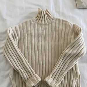 Everlane Bulky Knit Woolen Mock Turtleneck Sweater